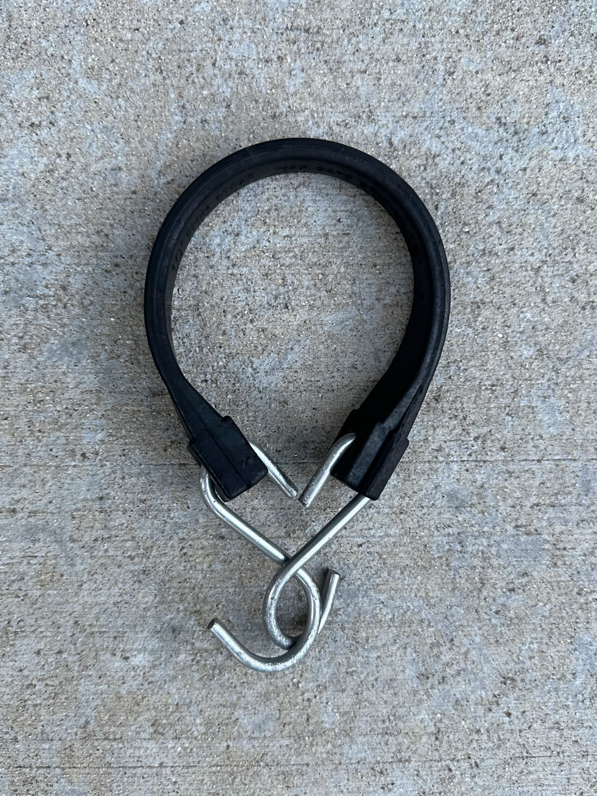 Black rubber tarp strap