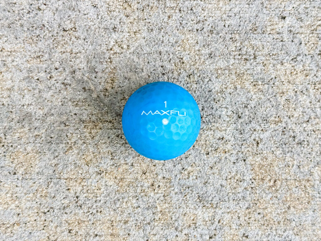 Blue Maxfli golf ball