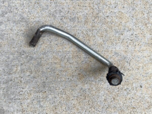 Heavily worn trailer jack crank handle