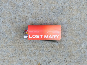 Partially destroyed Lost Mary vape