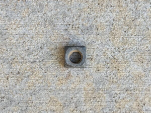 Weatherworn square nut